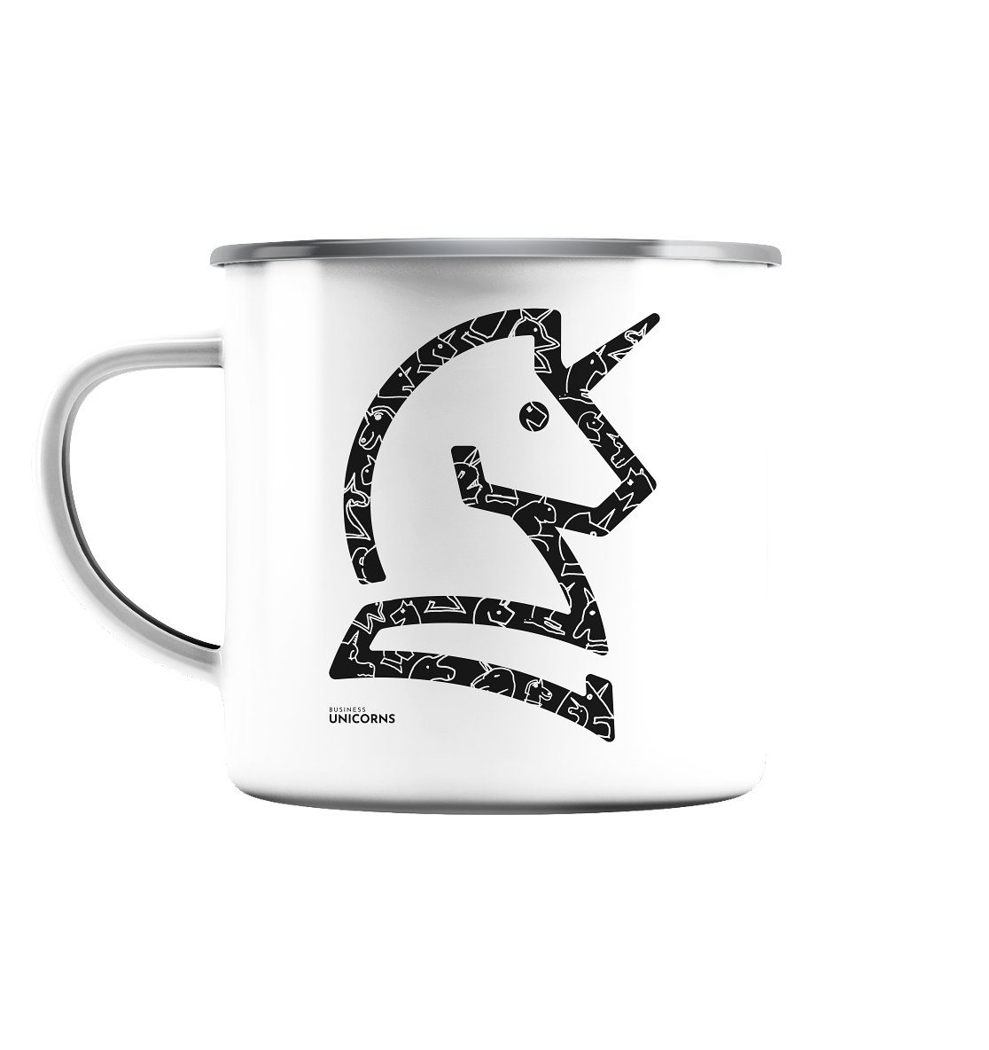 BUnikat - Emaille Tasse (Silber)