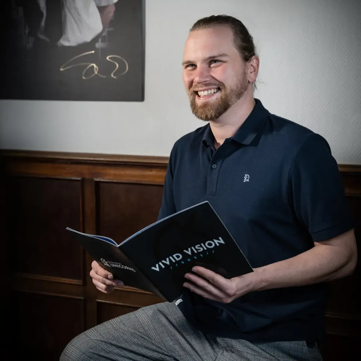 UNICORN Stick - Organic Fitted Poloshirt