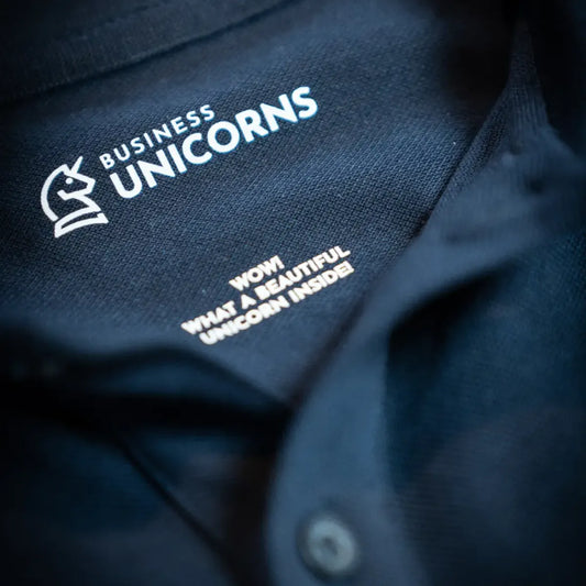 UNICORN Stick - Organic Fitted Poloshirt