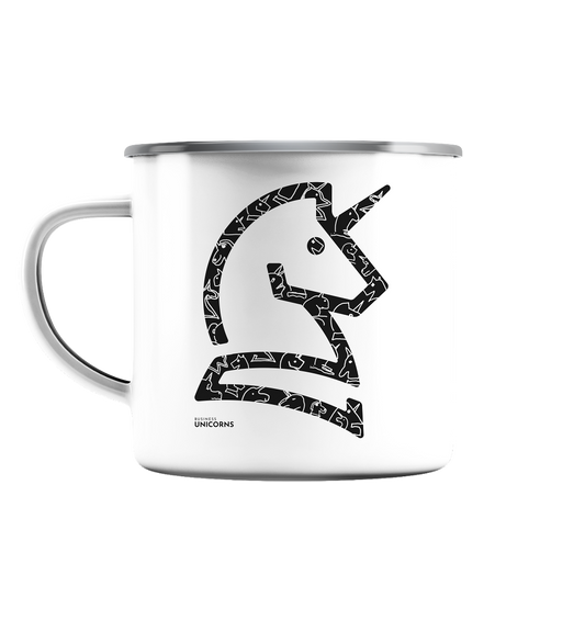 BUnikat - Emaille Tasse (Silber)