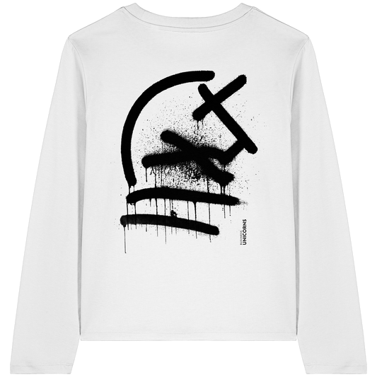 UNICORN Grafitti - Womens Organic Longsleeve T-Shirt