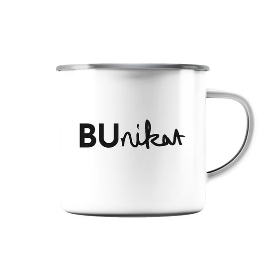 BUnikat - Emaille Tasse (Silber)