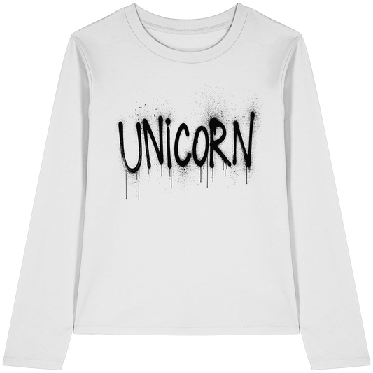 UNICORN Grafitti - Womens Organic Longsleeve T-Shirt